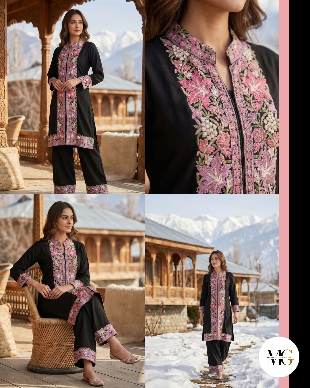 Regal Black by Achkan Muse - Coord Set