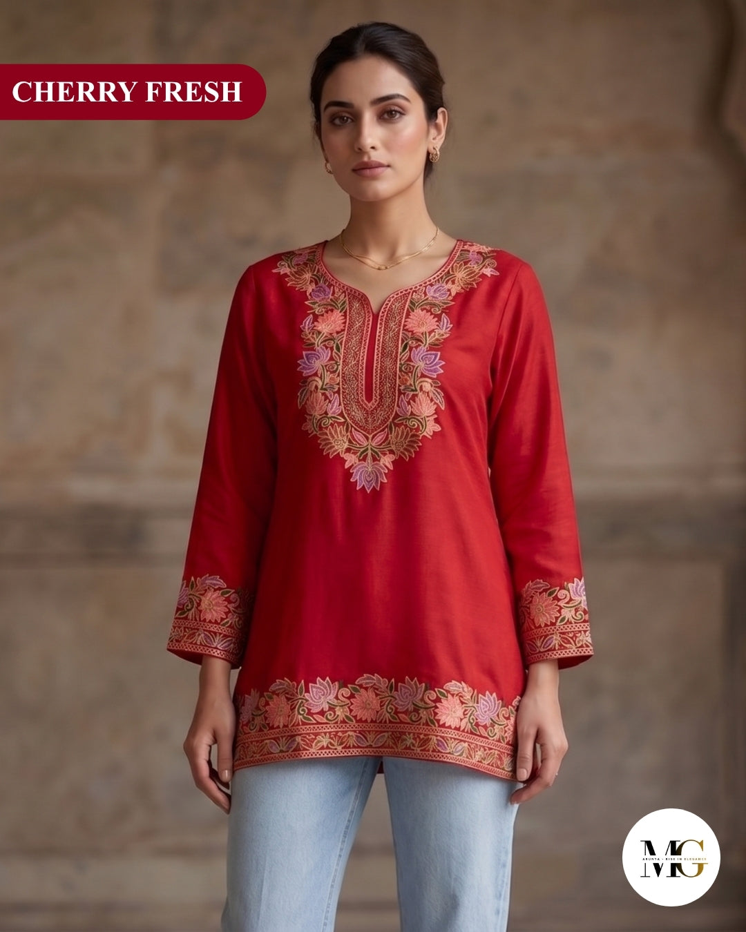 Cherry Fresh featured by Modern Mehfil - Short Kurti